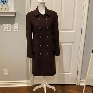 Elegant Brown Tory Burch Double-Breasted Coat